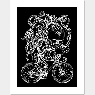 SEEMBO Octopus Cycling Bicycle Bicycling Biking Riding Bike Posters and Art